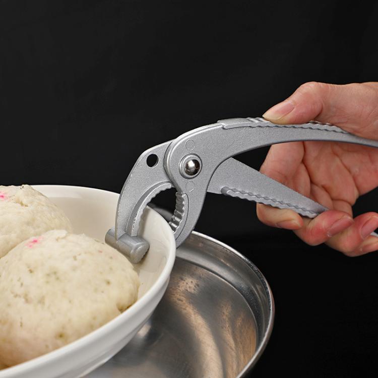 LsCook Aluminum Alloy Curved Heat-Resistant Tongs Serving Tray Lifter Clay Pot Tongs