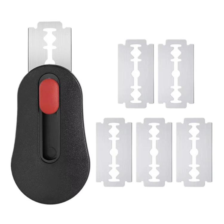 LsCook 6-Piece Set Magnetic Fridge Magnet Bread Scoring Knife - Black