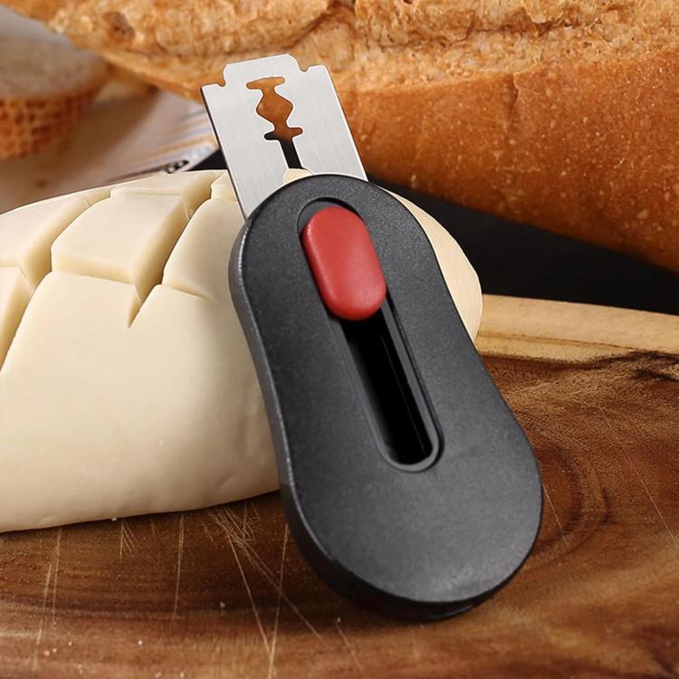 LsCook 6-Piece Set Magnetic Fridge Magnet Bread Scoring Knife - Black