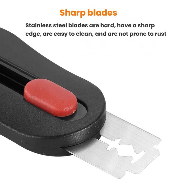 LsCook 6-Piece Set Magnetic Fridge Magnet Bread Scoring Knife - Black