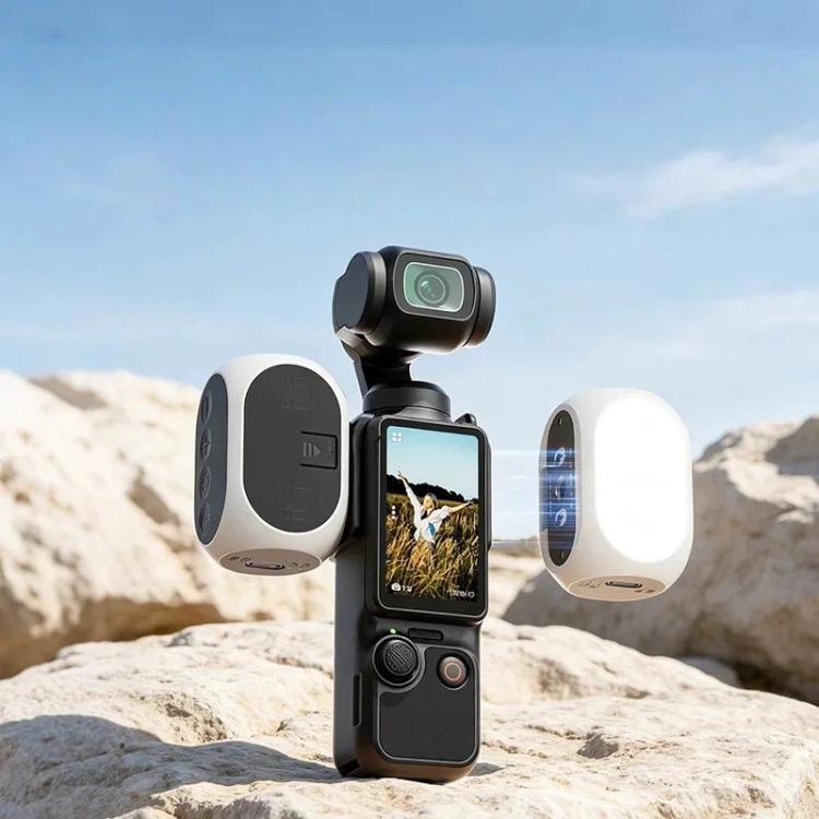 For DJI Osmo Pocket 4/3 Magnetic Fill Light 3 Color Modes Portable Rechargeable Vlog Video Light 2pcs /Pack