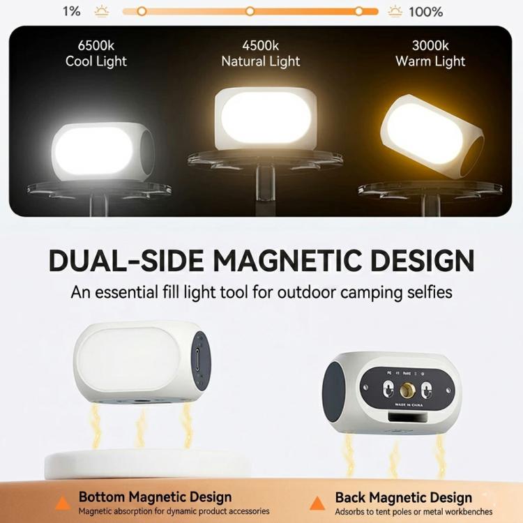 For DJI Osmo Pocket 4/3 Magnetic Fill Light 3 Color Modes Portable Rechargeable Vlog Video Light 2pcs /Pack