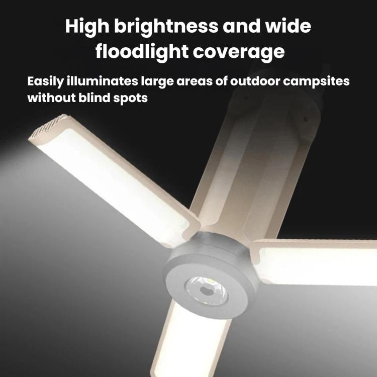 Multifunctional Foldable Camping Light, Outdoor Use LED Tent Light With Hook, Spec: 3-leaf