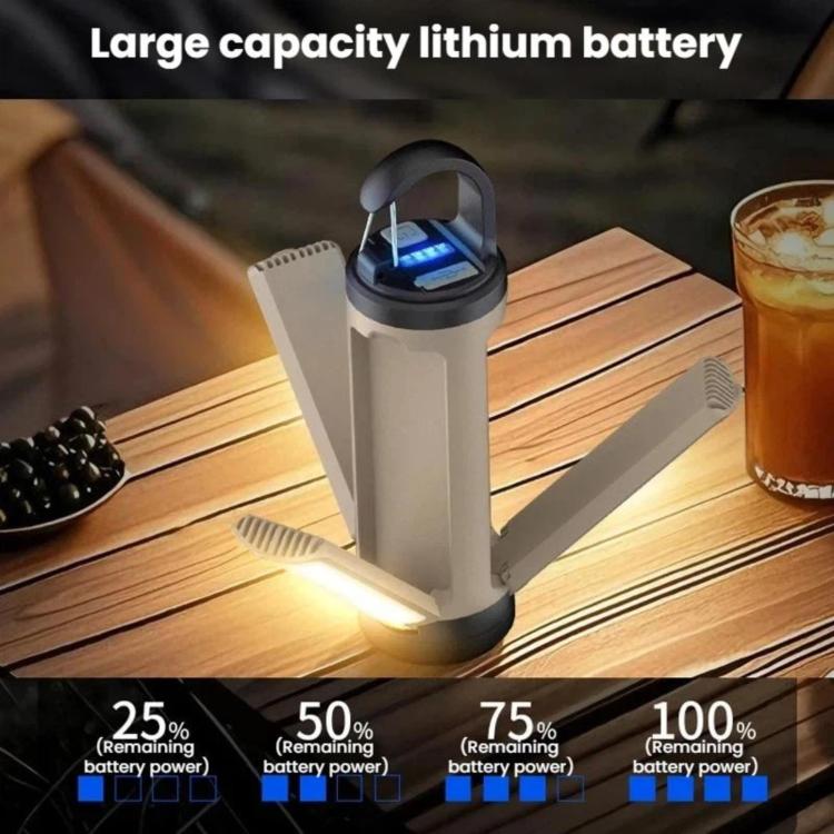 Multifunctional Foldable Camping Light, Outdoor Use LED Tent Light With Hook, Spec: 4-leaf