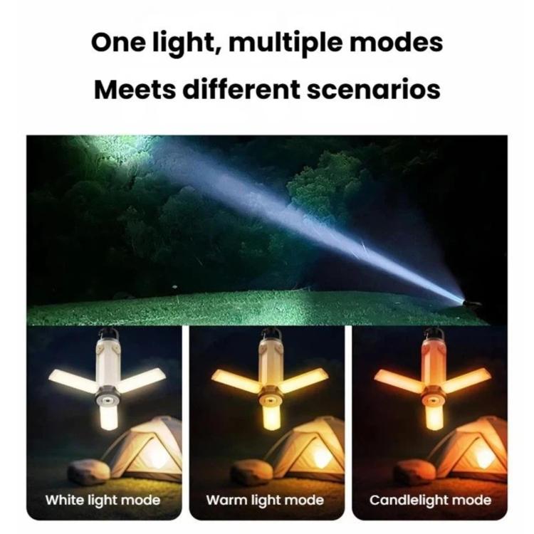 Multifunctional Foldable Camping Light, Outdoor Use LED Tent Light With Hook, Spec: 4-leaf