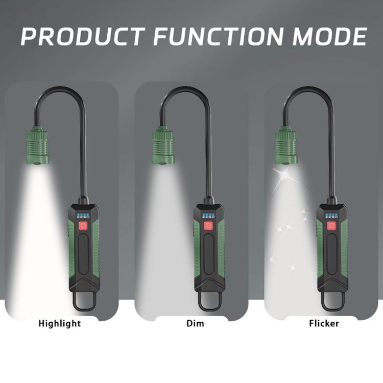 W07-A 360-Degree Bendable Hose Multifunctional Magnetic Light, COB LED Emergency Illumination Work Light For Outdoor & Car Repair