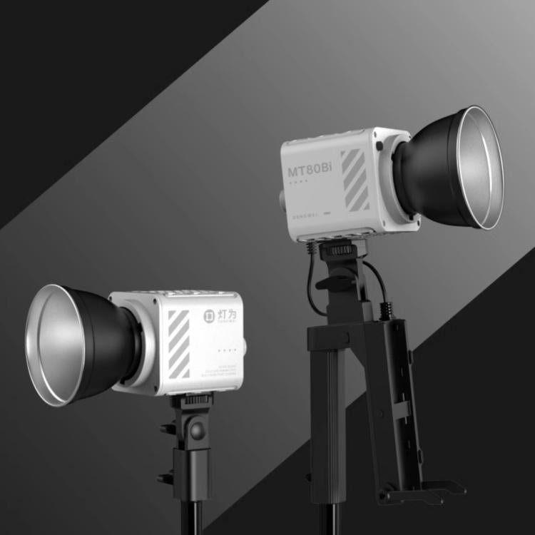 DENGWEI MT-80Bi 80W COB Video Light 2700K-6500K Bi-Color LED Continuous Output Lighting CRI 96+ Studio Light US Plug