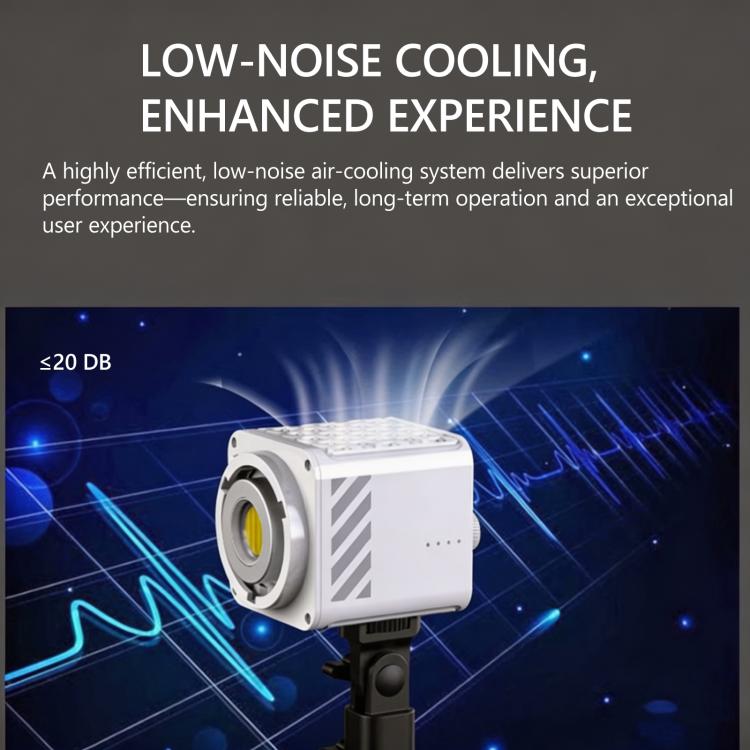 DENGWEI MT-80Bi 80W COB Video Light 2700K-6500K Bi-Color LED Continuous Output Lighting CRI 96+ Studio Light UK Plug