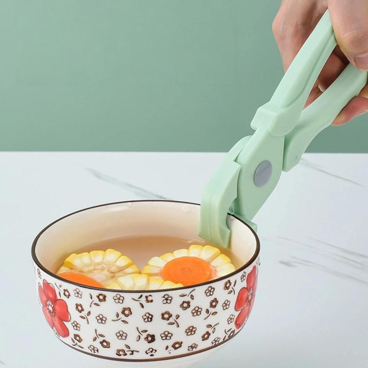LsCook Plastic Bowl Tongs Kitchen Non-Slip Bowl Clamp - Green
