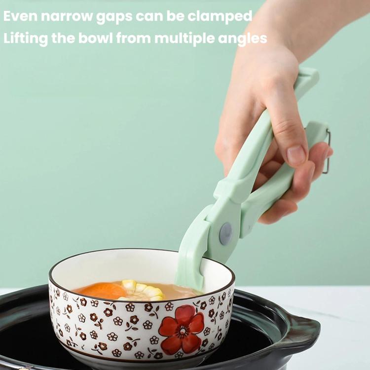 LsCook Plastic Bowl Tongs Kitchen Non-Slip Bowl Clamp - Green