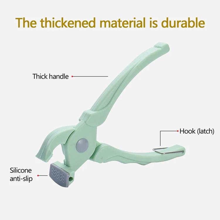 LsCook Plastic Bowl Tongs Kitchen Non-Slip Bowl Clamp - Green