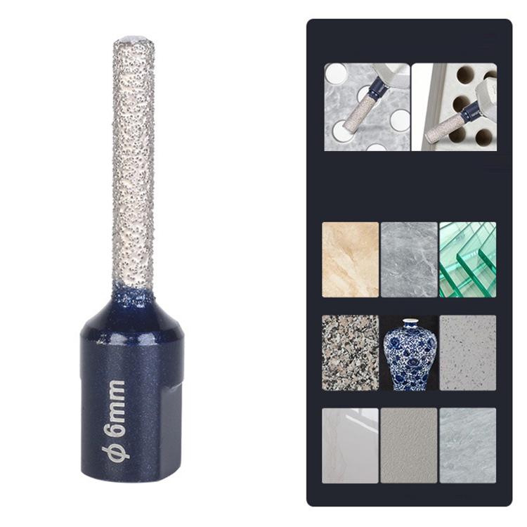 M10 Angle Grinder Hole Saw Glass Stone Hole Enlargement Trimming Head, Size: 6MM