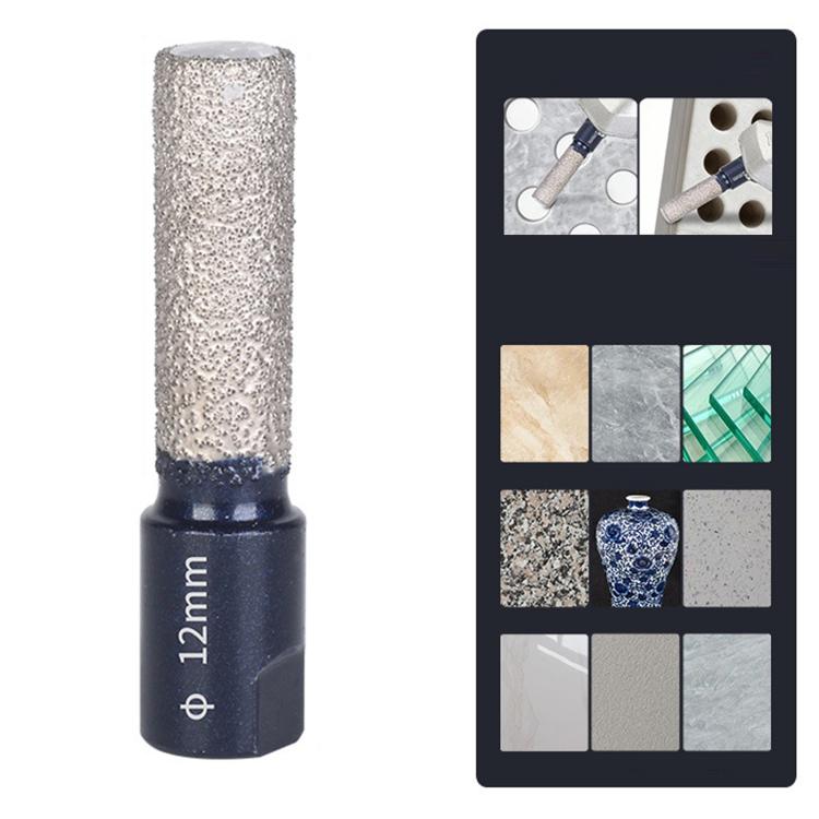 M10 Angle Grinder Hole Saw Glass Stone Hole Enlargement Trimming Head, Size: 12MM