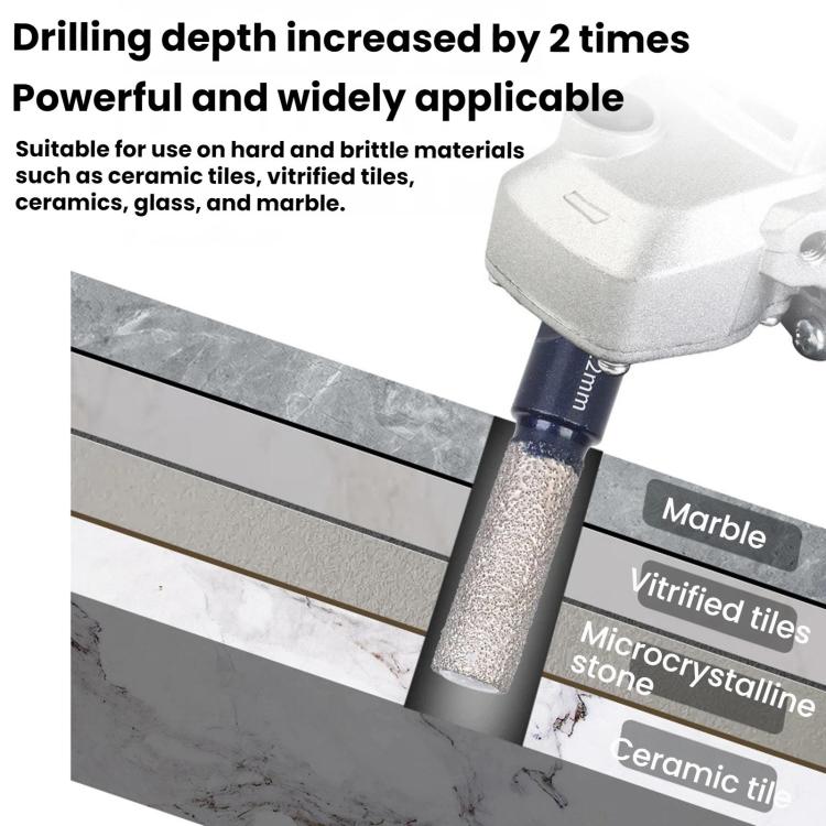 M10 Angle Grinder Hole Saw Glass Stone Hole Enlargement Trimming Head, Size: 12MM