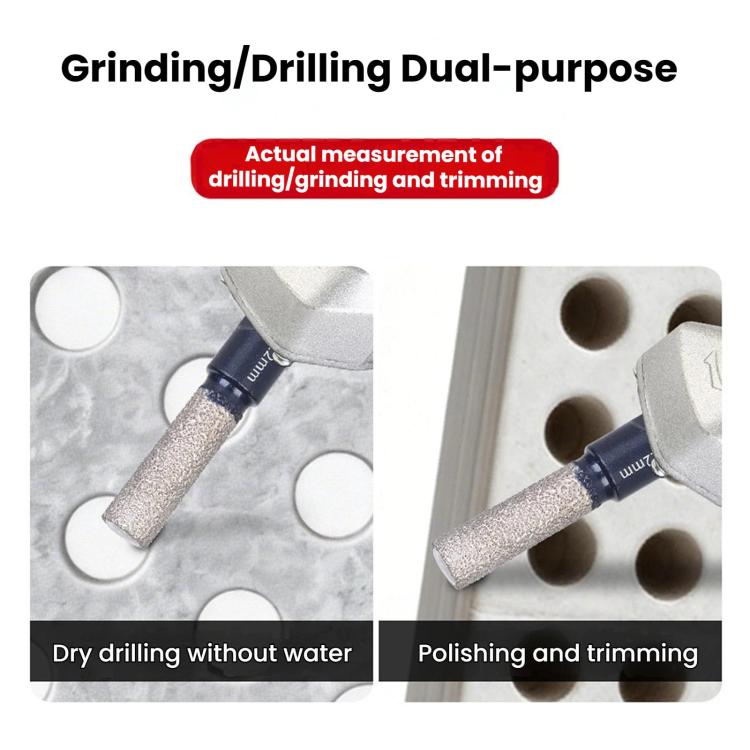 M10 Angle Grinder Hole Saw Glass Stone Hole Enlargement Trimming Head, Size: 12MM