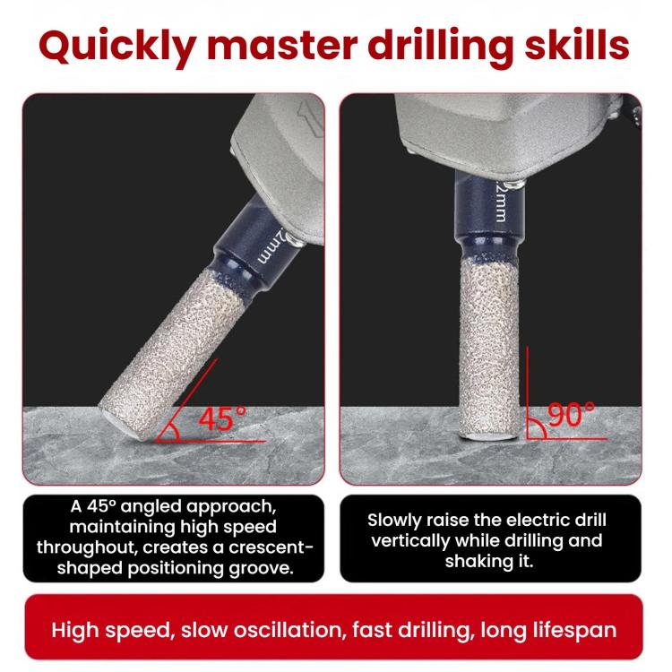 M10 Angle Grinder Hole Saw Glass Stone Hole Enlargement Trimming Head, Size: 8MM