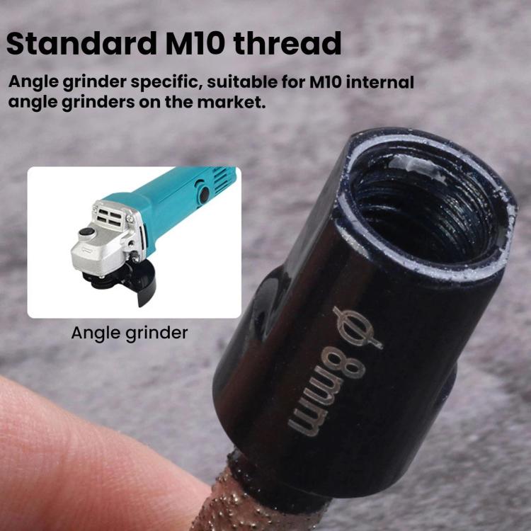M10 Angle Grinder Hole Saw Glass Stone Hole Enlargement Trimming Head, Size: 6MM