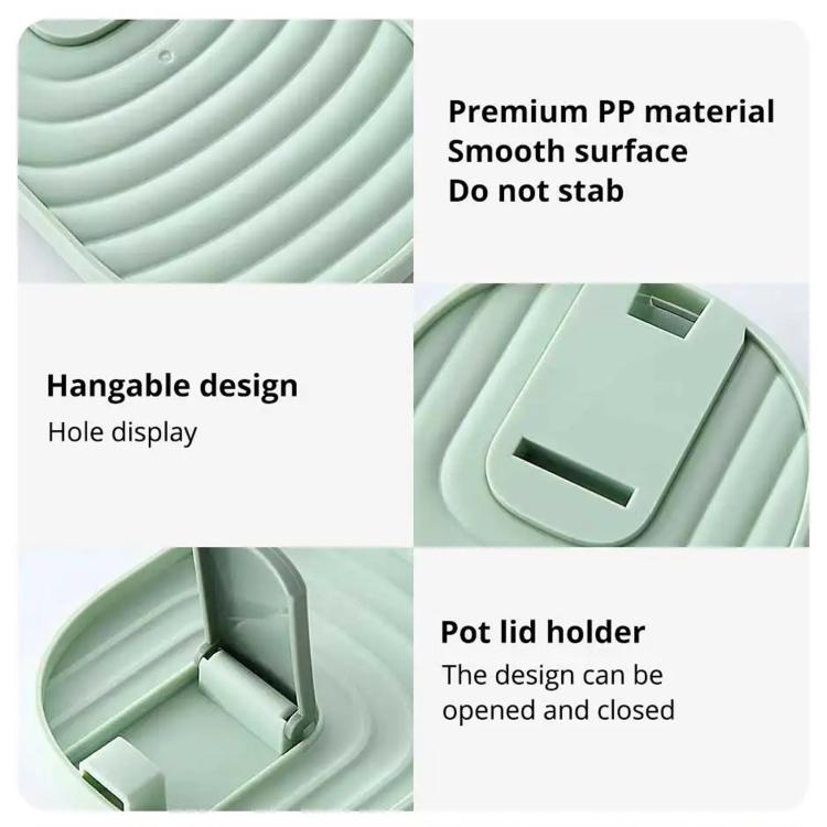 LsCook Folding Pot Lid Holder Kitchen Stove Top Storage Rack - Green OPP