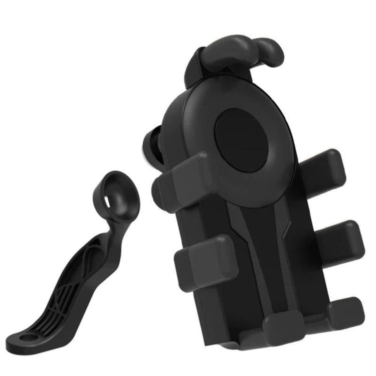 Electric Motorcycle Eight-Armed Fixation Shockproof Phone Mount, Color: All Black Mirror Mounts