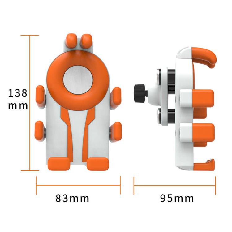 Electric Motorcycle Eight-Armed Fixation Shockproof Phone Mount, Color: All Black Handlebars