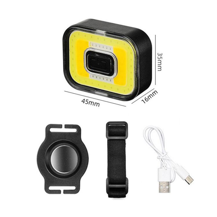 Multifunctional 4-Light Source Mini COB Headlamp, Magnetic Headlight For Outdoor Cycling Night Fishing, Spec: Square