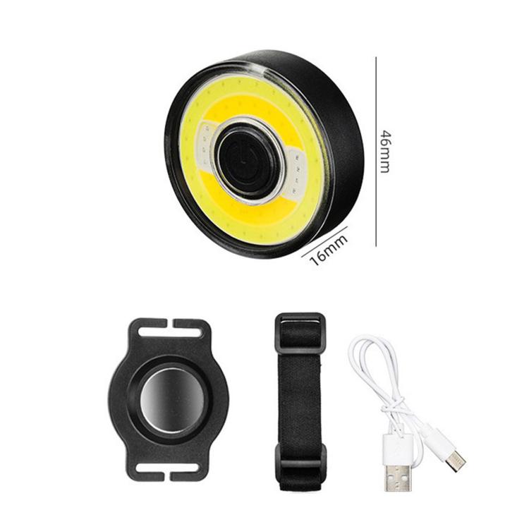 Multifunctional 4-Light Source Mini COB Headlamp, Magnetic Headlight For Outdoor Cycling Night Fishing, Spec: Circle