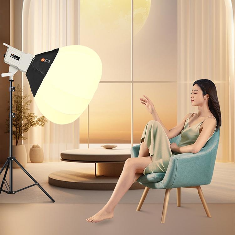 DENGWEI LA100Bi 100W LED Video Light COB Continuous Output Lighting For Live Streaming, 2700K-6500K Bi-Color Studio Light UK Plug