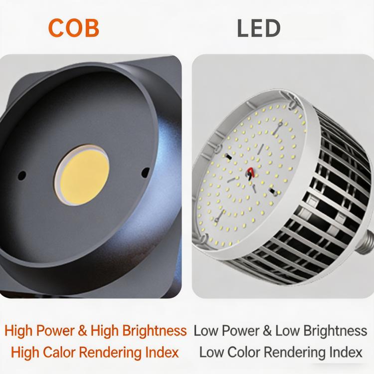 DENGWEI LA100Bi 100W LED Video Light COB Continuous Output Lighting For Live Streaming, 2700K-6500K Bi-Color Studio Light EU Plug