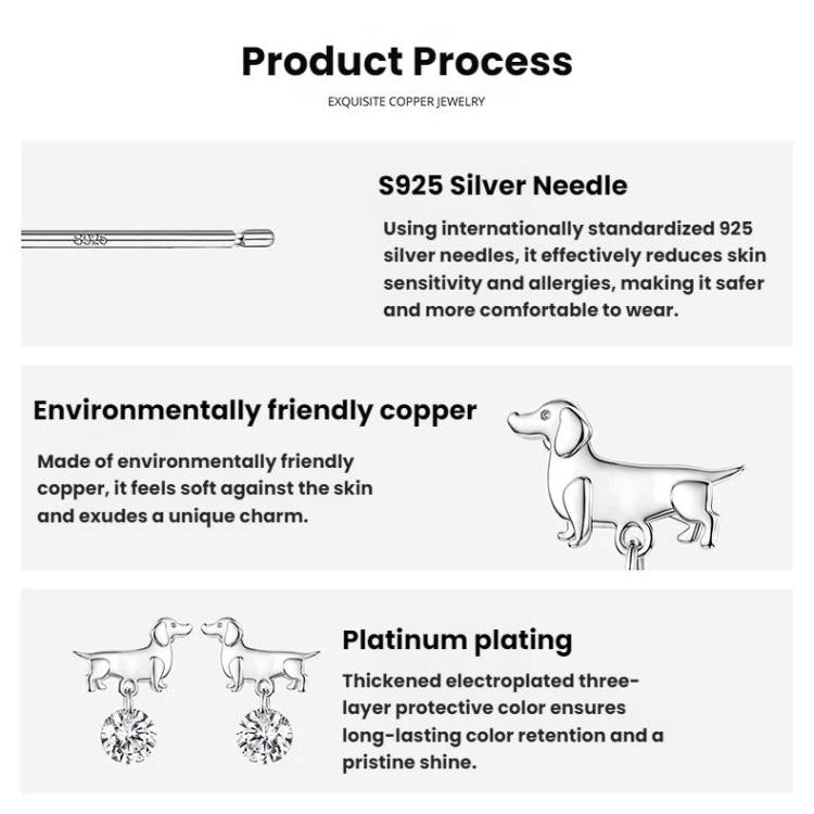 Cute Dachshund Earrings Versatile Pet Accessories - YIE337