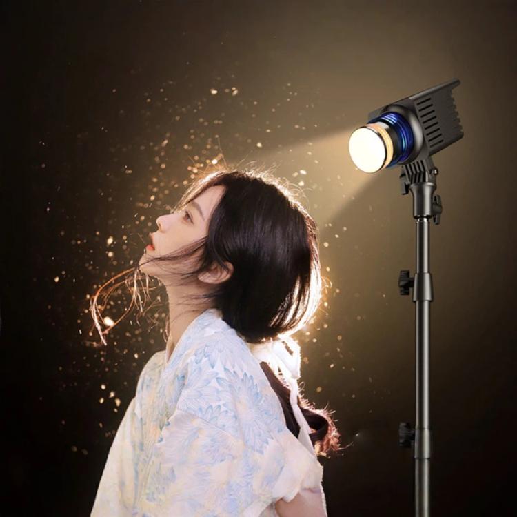 DENGWEI 50W COB LED Hair Light For Live Streaming, Bi-Color 3000K-6500K Studio Spotlight With Adjustable Focus US Plug