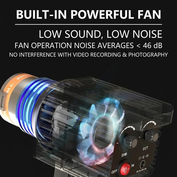 DENGWEI 50W COB LED Hair Light For Live Streaming, Bi-Color 3000K-6500K Studio Spotlight With Adjustable Focus UK Plug