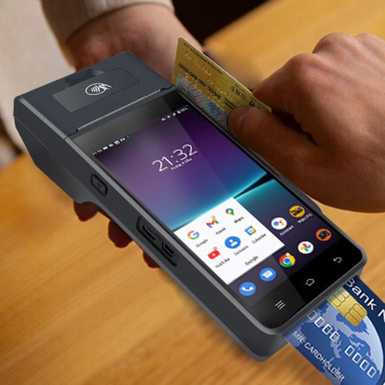 Z90F Supermarket Mobile Bill Payment POS Machine, Handheld Cash Register With Credit Card NFC Function EU Plug