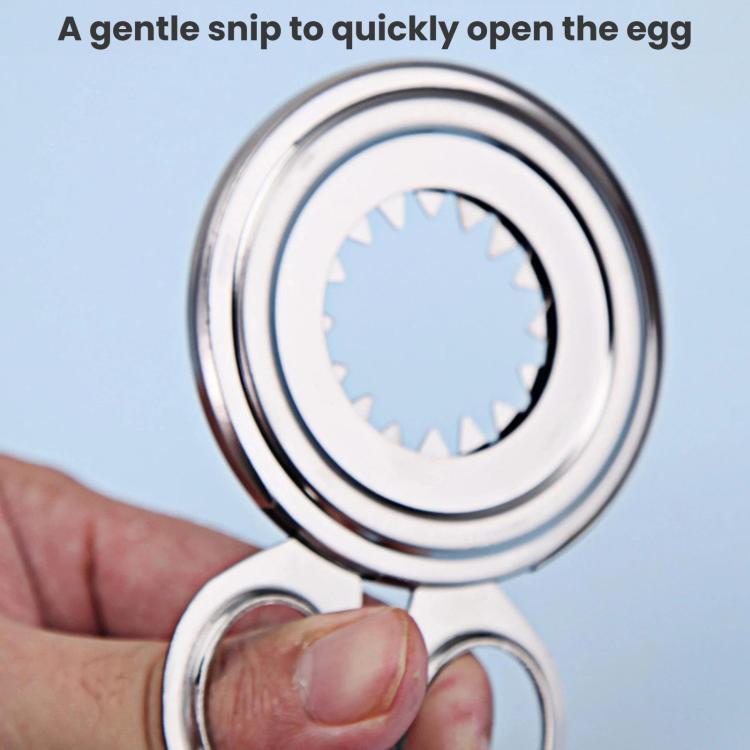 LsCook Stainless Steel Egg Cracker Handheld Household Egg Peeler