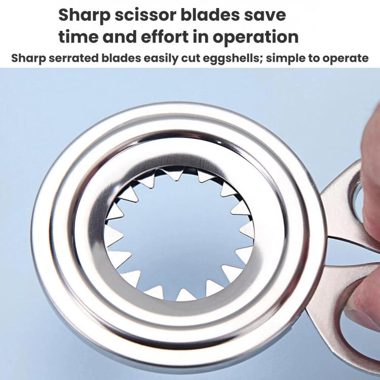 LsCook Stainless Steel Egg Cracker Handheld Household Egg Peeler