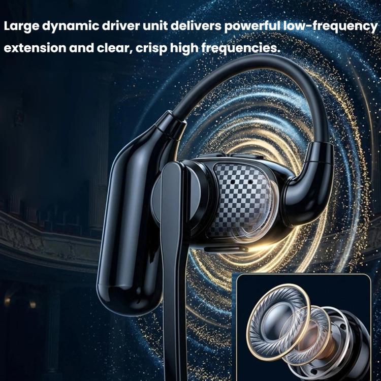 V1 Ear-Hook Rotatable Bluetooth Earphone, HD Noise Reduction Rainproof Earphone