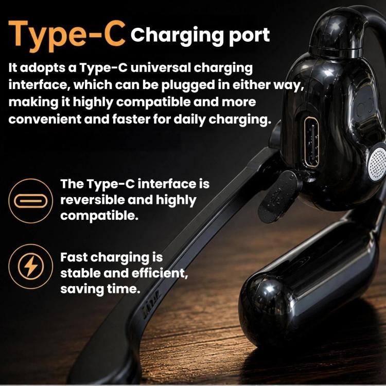 V1 Ear-Hook Rotatable Bluetooth Earphone, HD Noise Reduction Rainproof Earphone