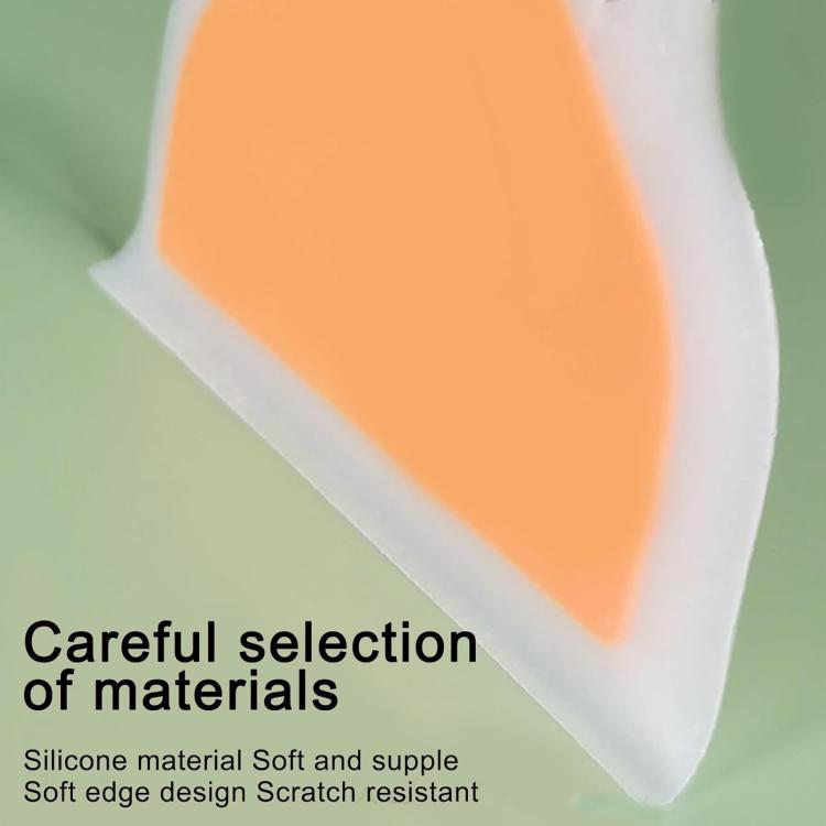 LsCook Wide-Mouth Translucent Tamagoyaki Spatula Home Non-Stick Silicone Spatula - Orange