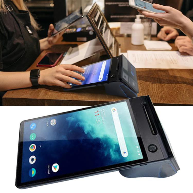 Z108 Android Handheld POS Cash Register, Dual-Screen Touch Scanning Payment Device For Supermarket & Restaurant 2.6 inch EU Plug