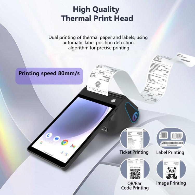 Z108 Android Handheld POS Cash Register, Dual-Screen Touch Scanning Payment Device For Supermarket & Restaurant 3.9 inch EU Plug