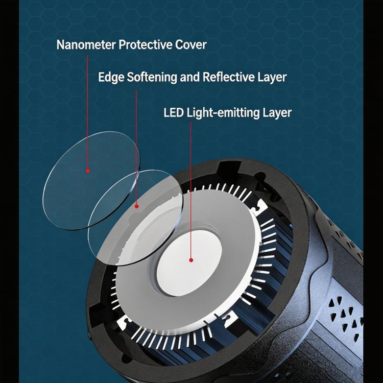 DENGWEI DW150D 150W COB LED Video Light Daylight Balanced Continuous Output Studio Lamp US Plug