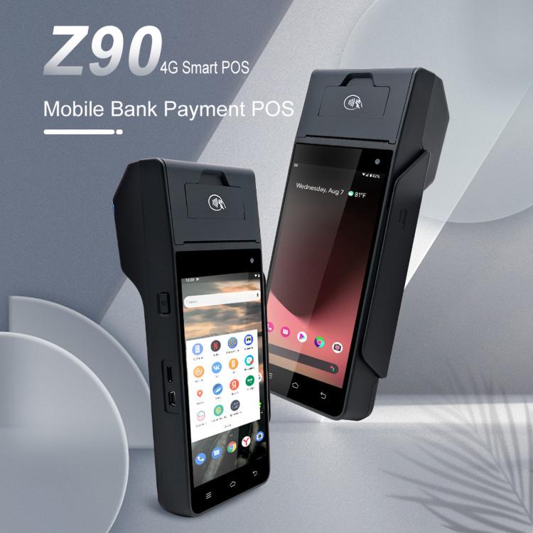 Z90N Supermarket Mobile Bill Payment POS Machine, Handheld Cash Register With Credit Card NFC Function EU Plug