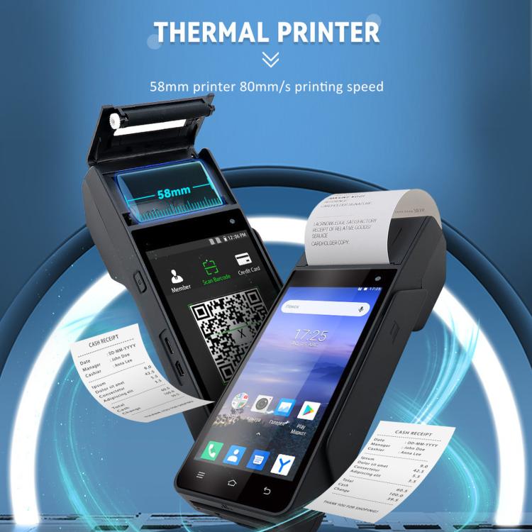 Z90N Supermarket Mobile Bill Payment POS Machine, Handheld Cash Register With Credit Card NFC Function EU Plug