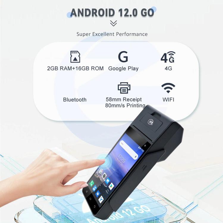 Z90N Supermarket Mobile Bill Payment POS Machine, Handheld Cash Register With Credit Card NFC Function EU Plug