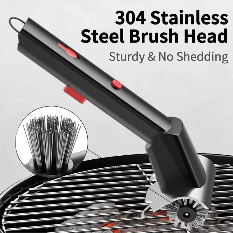 Water Spray Stainless Steel Wire Electric Grill Brush Cleaning Grill Hard-Bristle Brush Tool - Black
