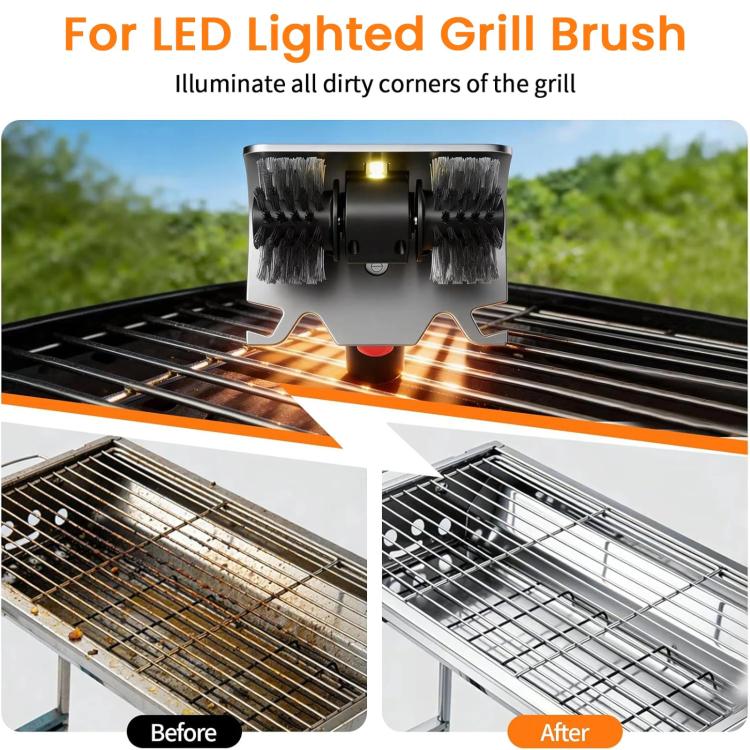 Water Spray Stainless Steel Wire Electric Grill Brush Cleaning Grill Hard-Bristle Brush Tool - Black