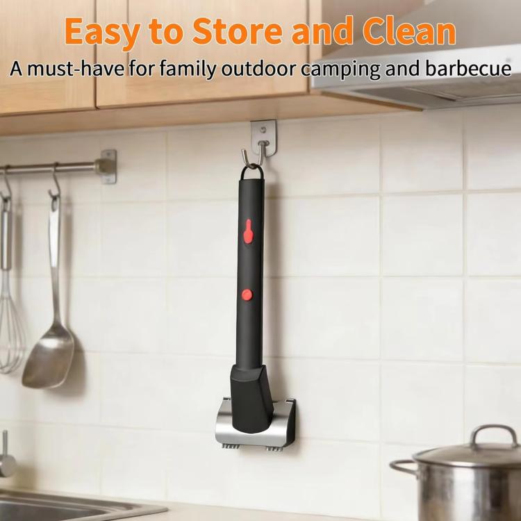 Standard Stainless Steel Wire Electric Grill Brush Cleaning Grill Hard-Bristle Brush Tool - Black
