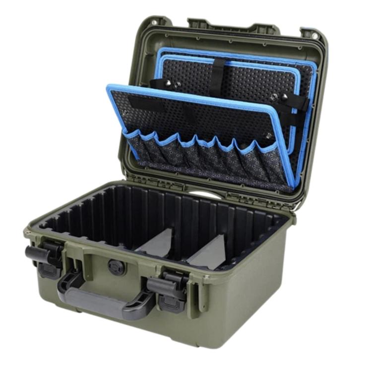 Waterproof Shockproof Portable Electrical Repair Toolbox, Color: Small Green
