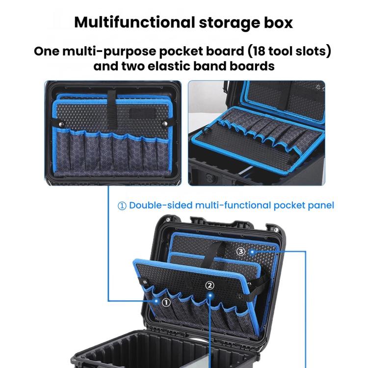 Waterproof Shockproof Portable Electrical Repair Toolbox, Color: Small Black