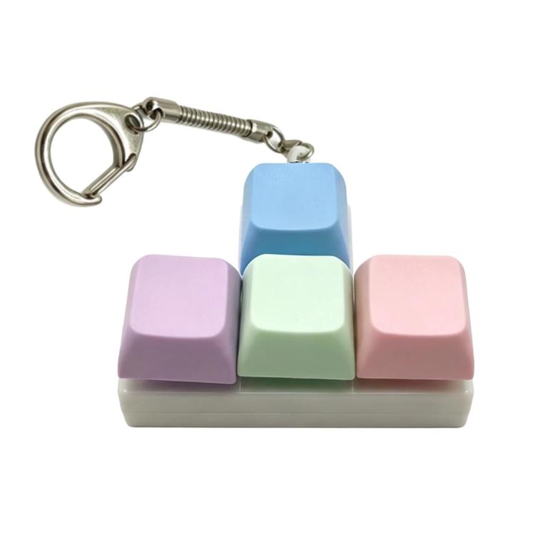 Decompress Stress Tetris Keypad Keychain
