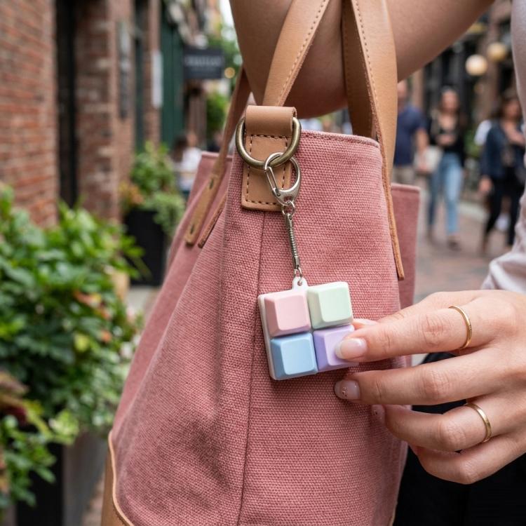 Decompress Stress Tetris Keypad Keychain